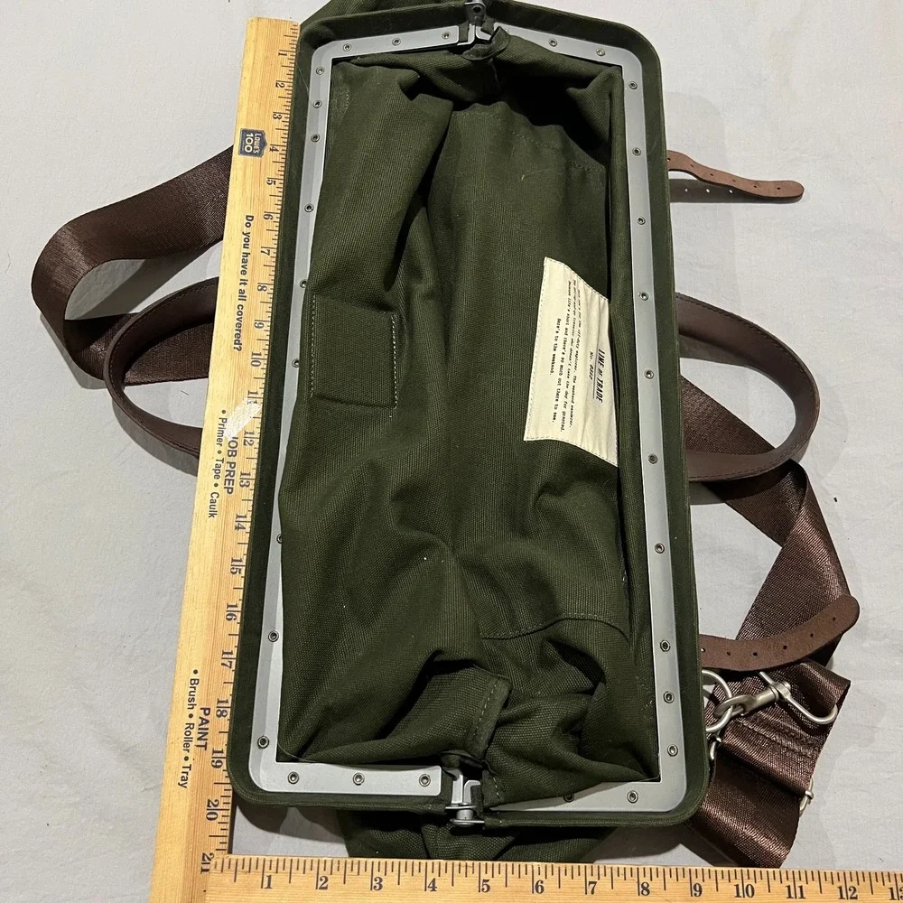 Line of Trade Olive Green Canvas Leather Handles Traveler Weekender Duffel Bag